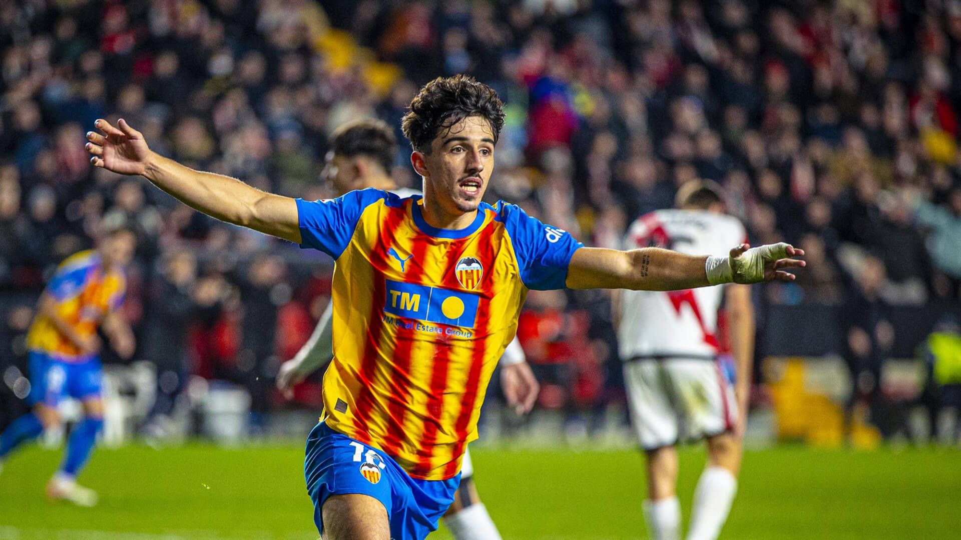  Diego López celebra su gol en Vallecas