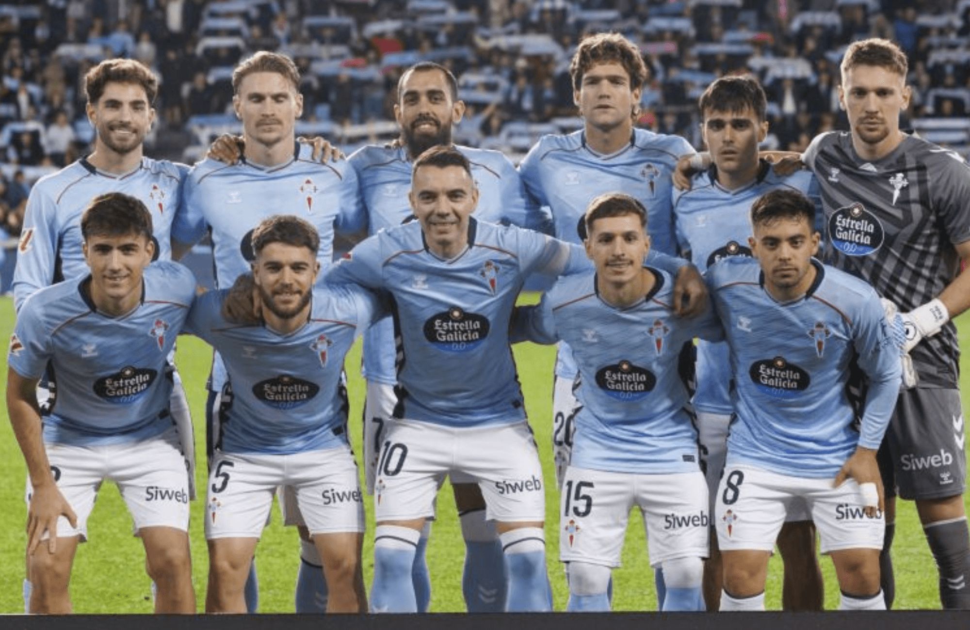 El once del Celta ante el Espanyol.