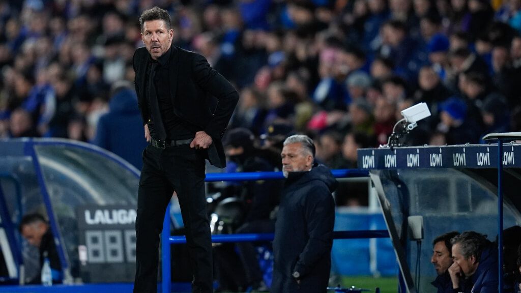  Simeone en el partido ante el Getafe (Cordon Press)