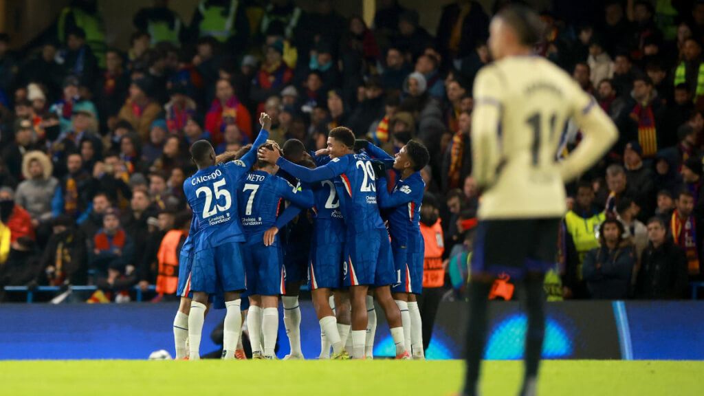  El Barça en la derrota en Londres (EFE)