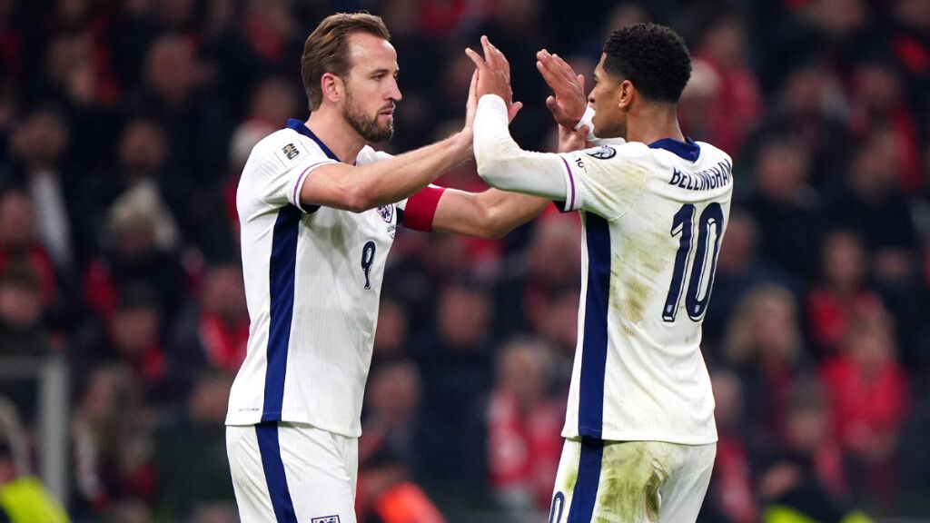  Harry Kane junto a Bellingham con Inglaterra (Europa Press)