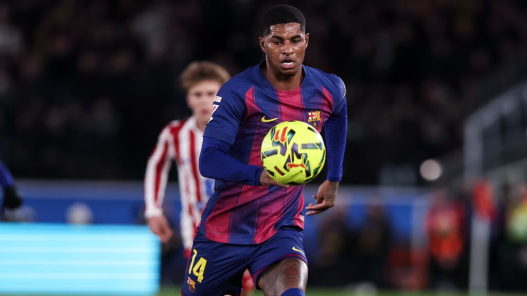  Marcus Rashford con el FC Barcelona frente al Atlético de Madrid (Europa Press)