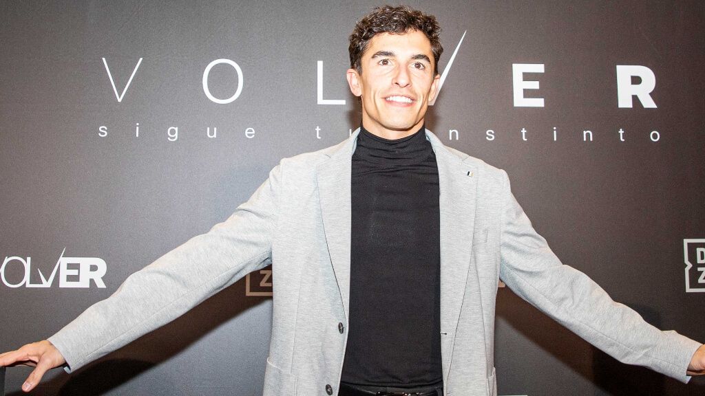 Marc Márquez, en la presentación de 'Volver'.