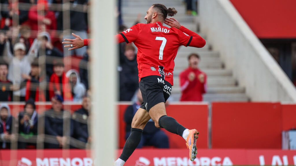 Vedat Muriqi, celebrando un gol con el Mallorca.