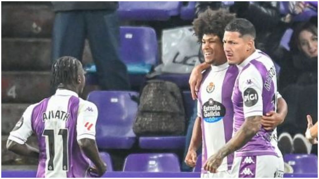  El gol de Peter Federico ante el Málaga. (LaLiga Hypermotion)