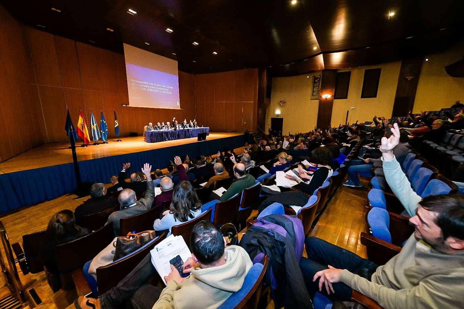 Martín Peláez preside la Junta General de Accionistas.