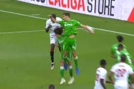 El penalti de Diego Llorente en la temporada pasada.