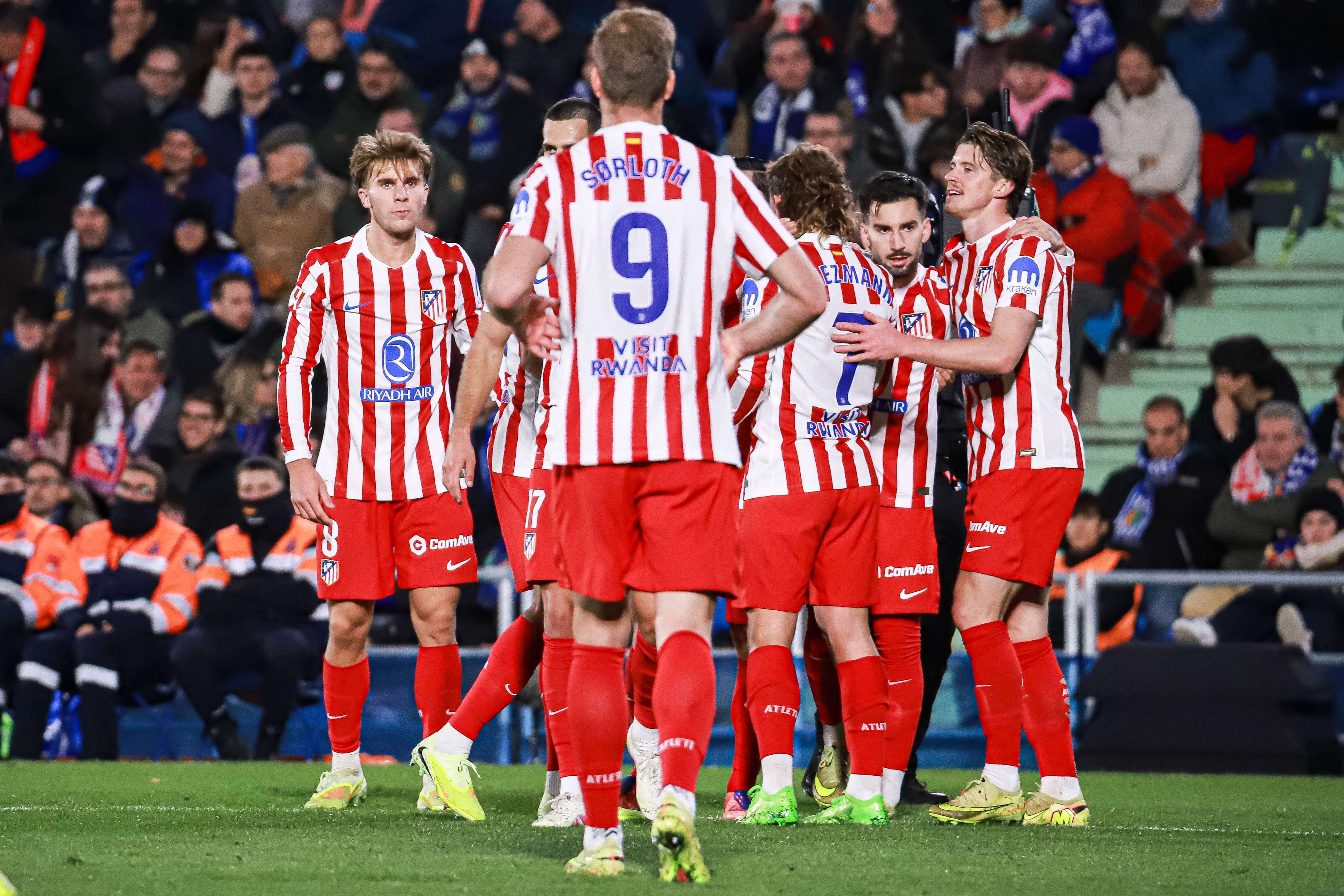 Celebración de gol del Atlético (Cordon Press)