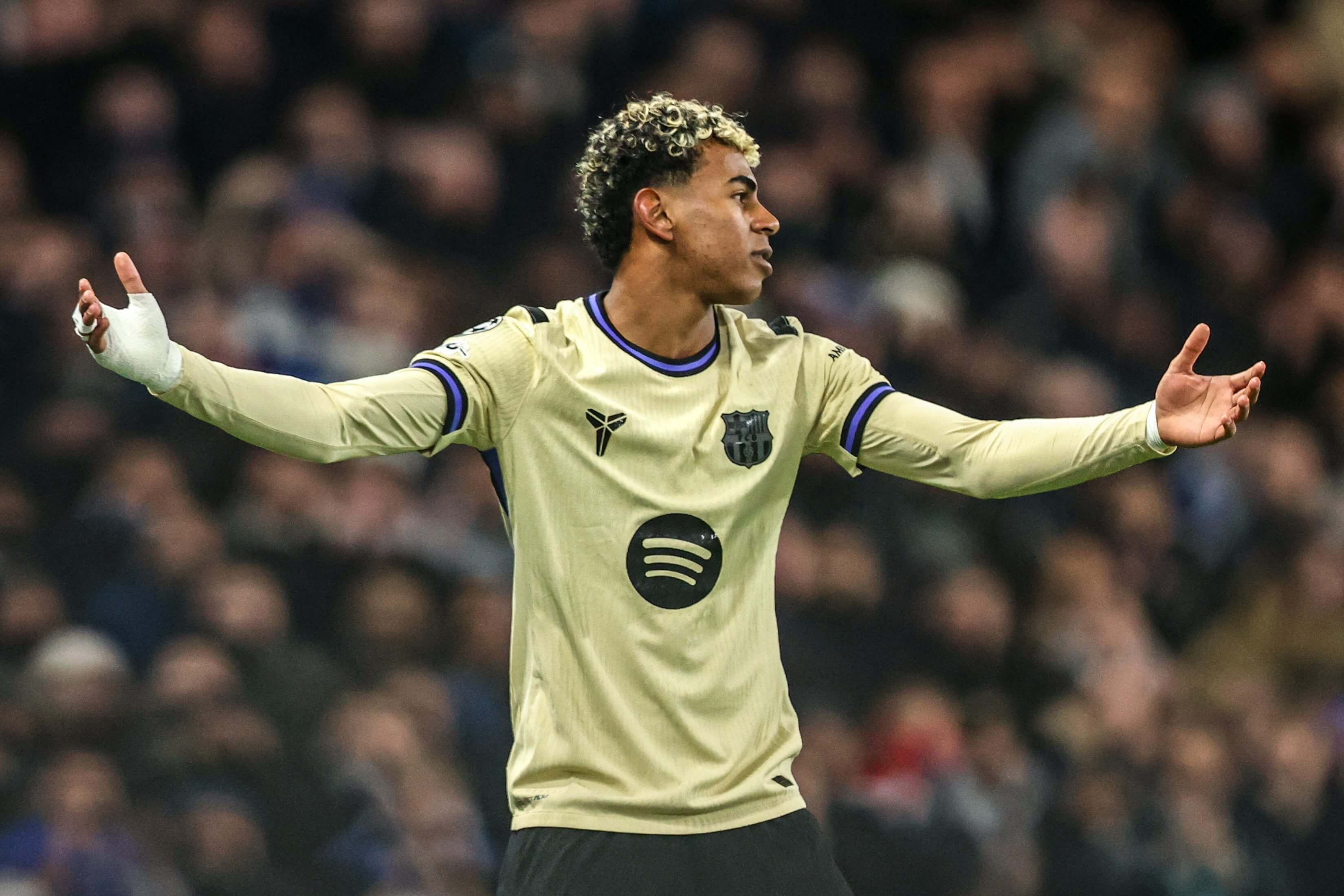  Lamine Yamal no consiguió hacer realidad su mensaje en redes en varios partidos.