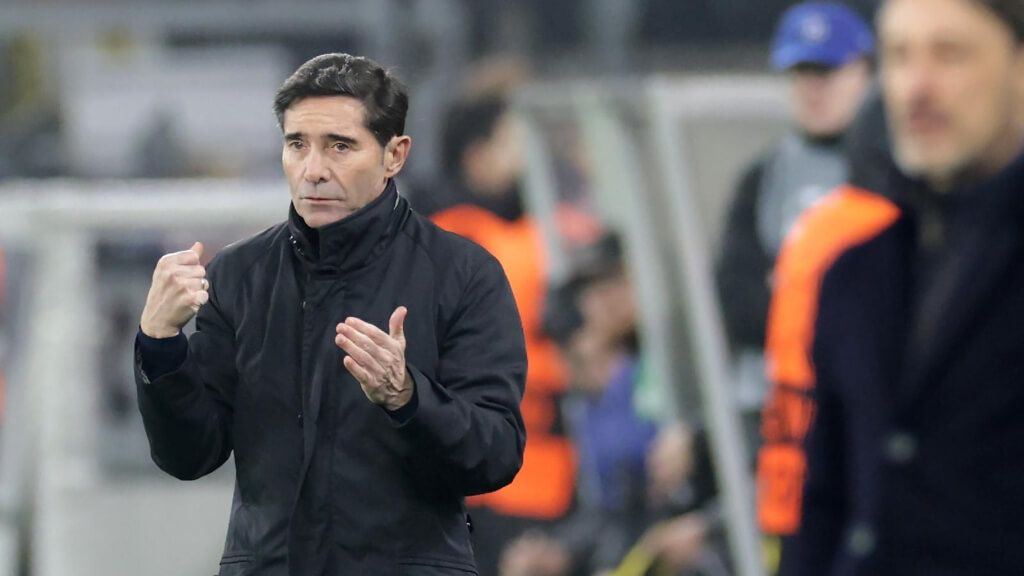 Marcelino García Toral durante el Borussia Dortmund - Villarreal (Fuente: EFE)