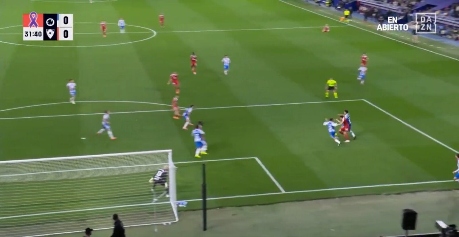 Polémica acción en el Espanyol-Sevila.