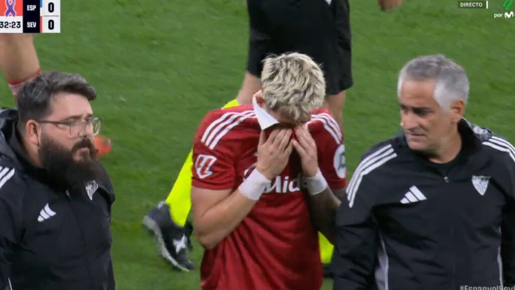  Adnan Januzaj, tras marcharse lesionado.