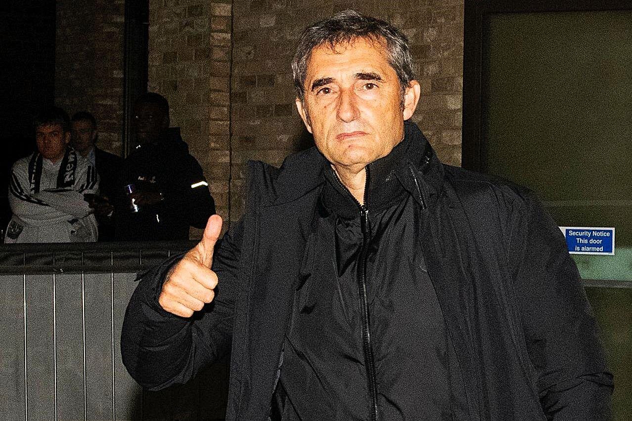  El técnico Ernesto Valverde ha pasado por la sala de prensa tras el partido de San Mamés.