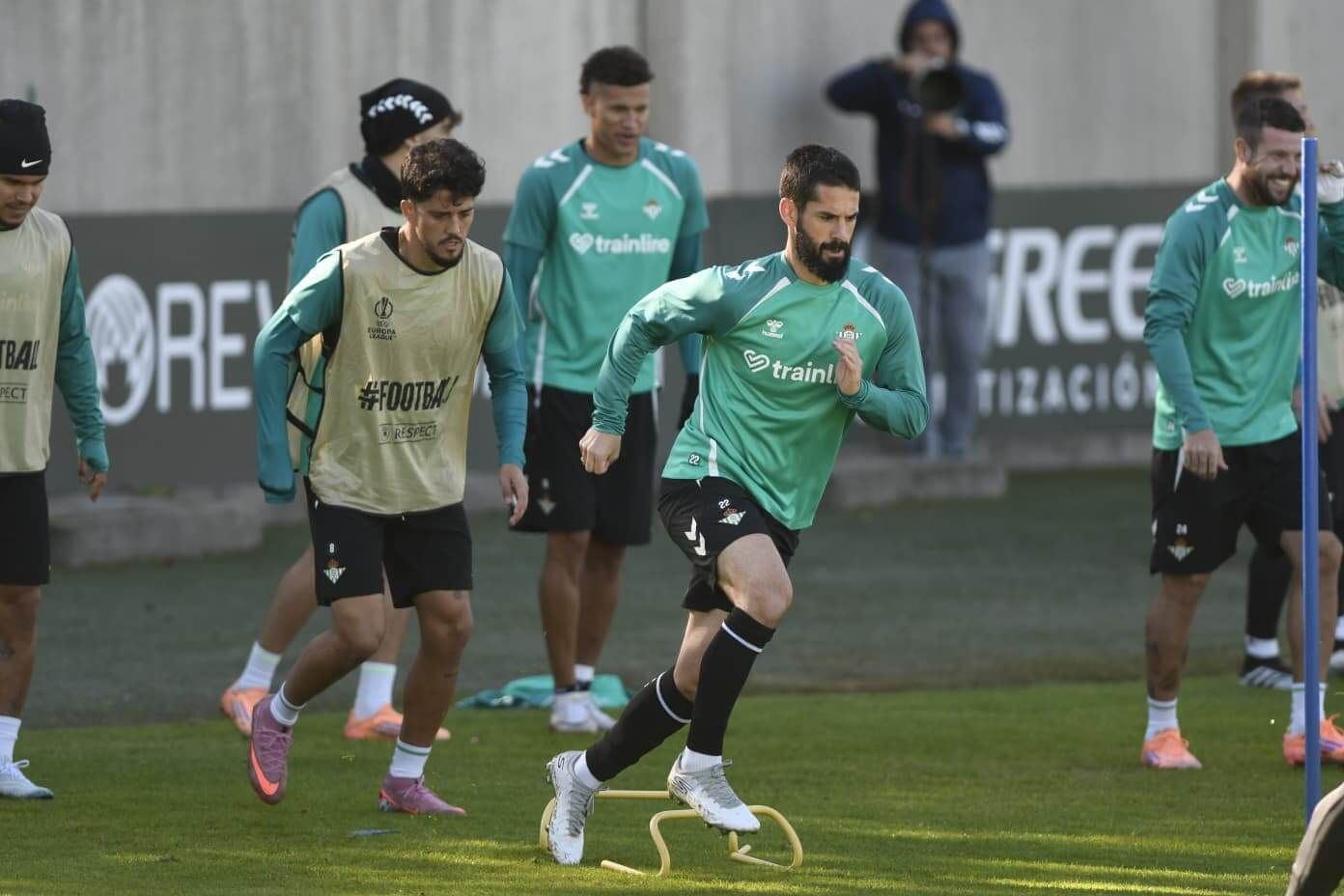  Imagen del entrenamiento de este miércoles