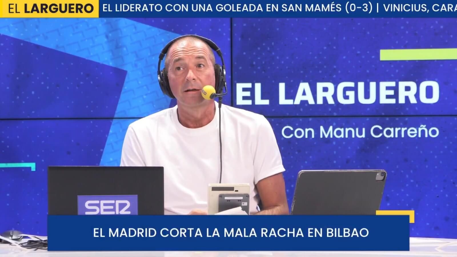  Manu Carreño ha señalado la diferencia entre Hansi Flick y Xabi Alonso (captura El Larguero).