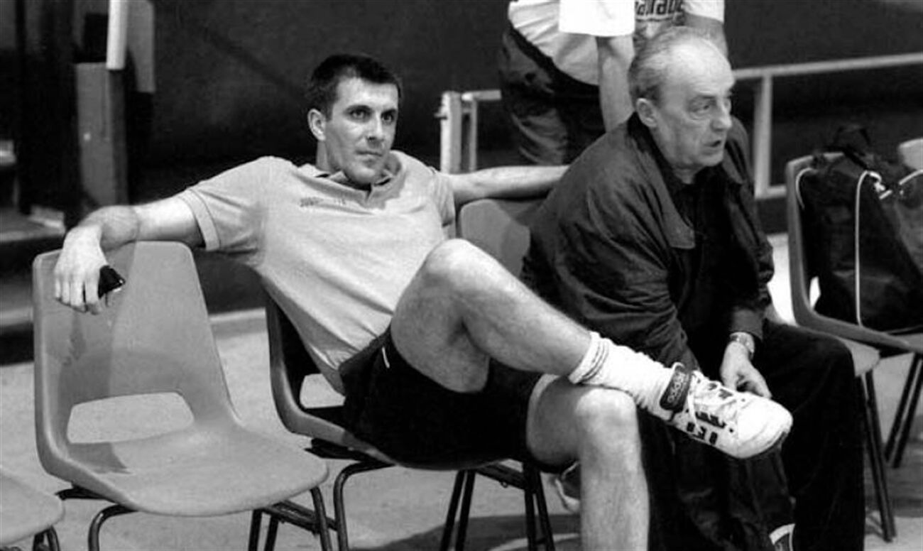 Obradovic como entrenador del Partizan en 1991. Fuente EuropaPress.