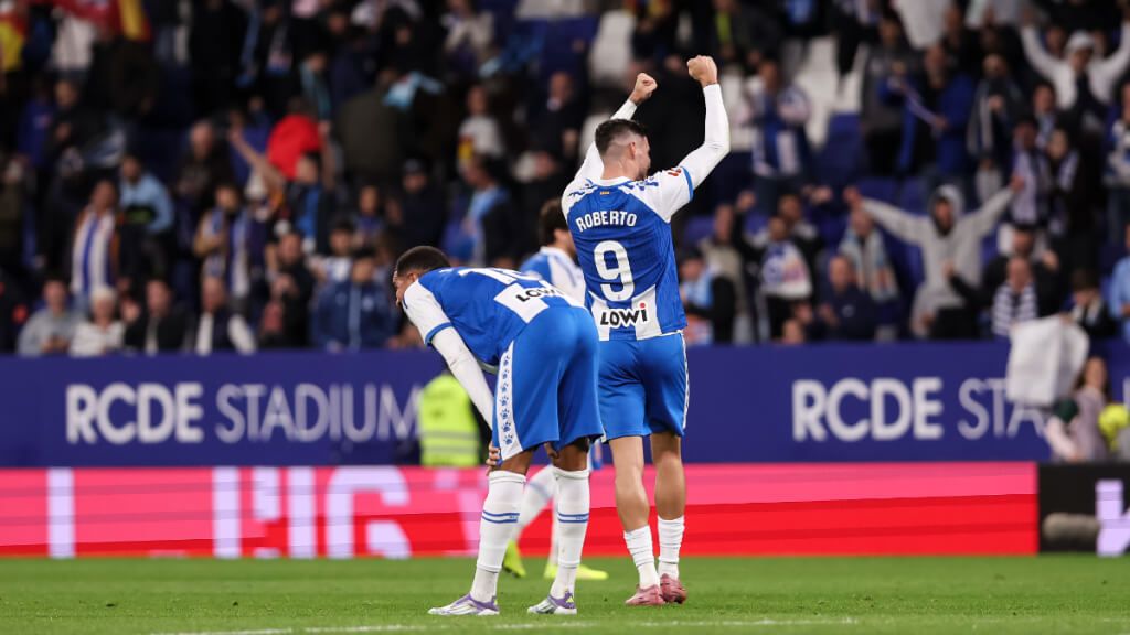 Jugadores del Espanyol celebrando una victoria en LALIGA EA Sports (Europa Press)