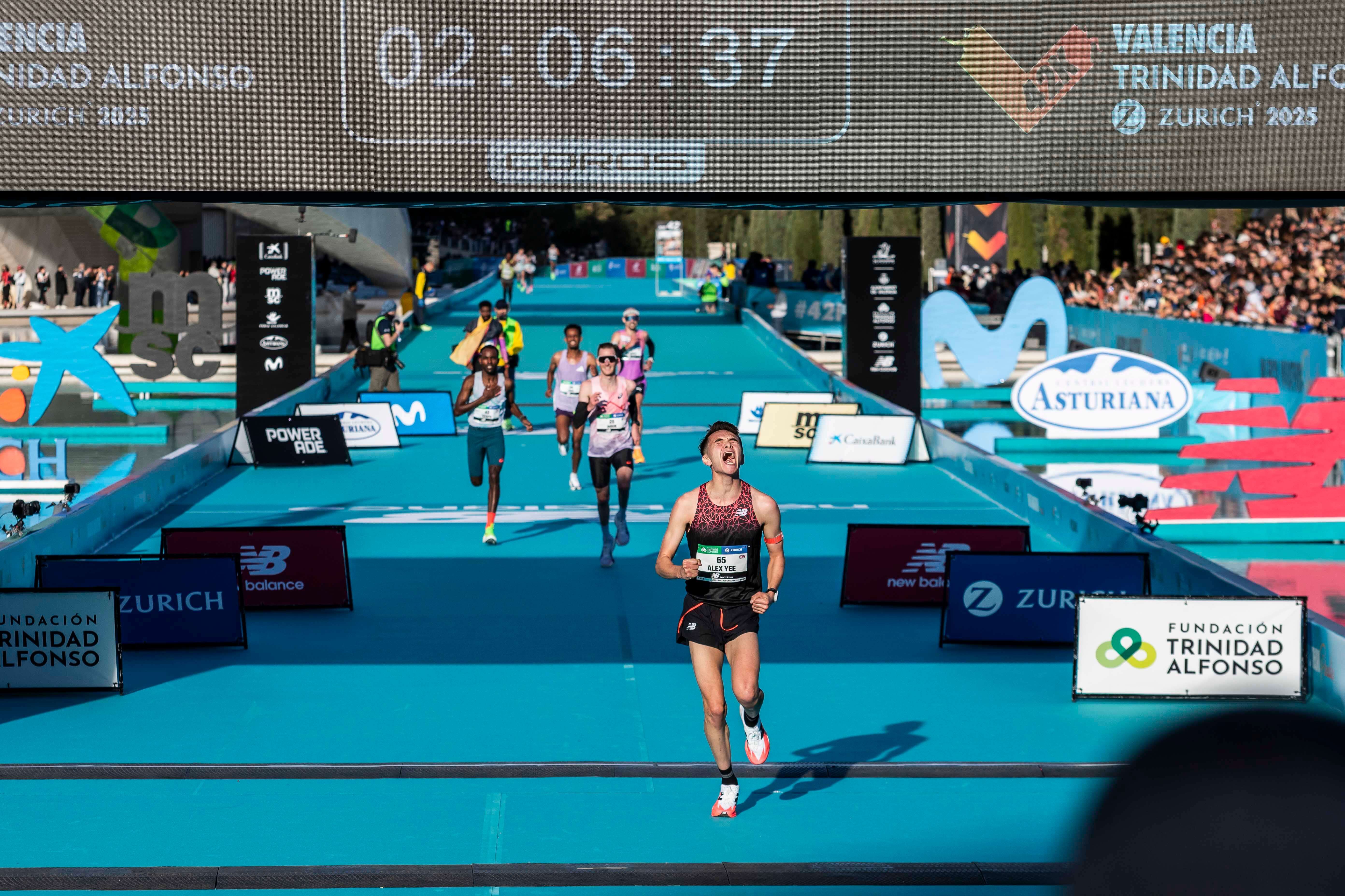 Alex Yee en el Maratón Valencia