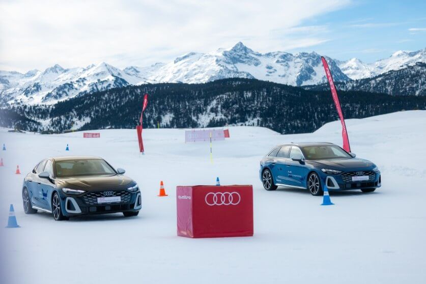  Audi y sus pruebas de conducción sobre la nieve.