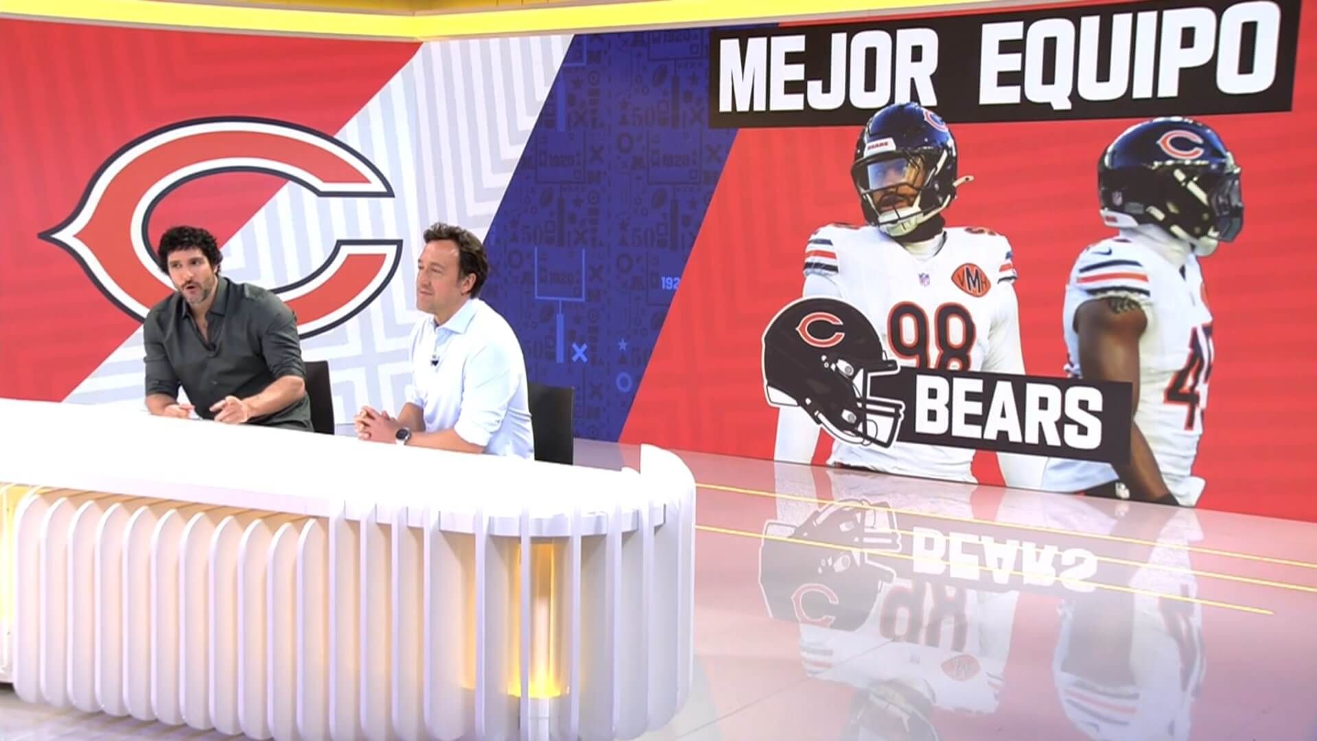  El mejor equipo de la NFL para Ponseti y Sagasti son los Chicago Bears (captura Infinity).