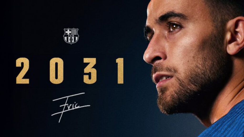 Eric García renueva el contrato con el Barcelona hasta 2031 (foto: FCB TW).