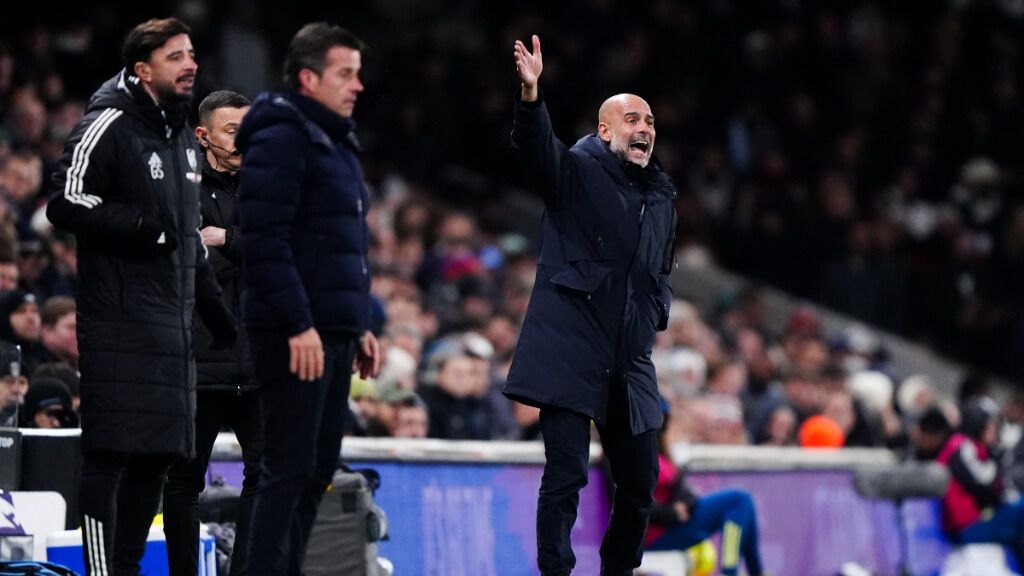  Pep Guardiola ante el Fulham (Europa Press)