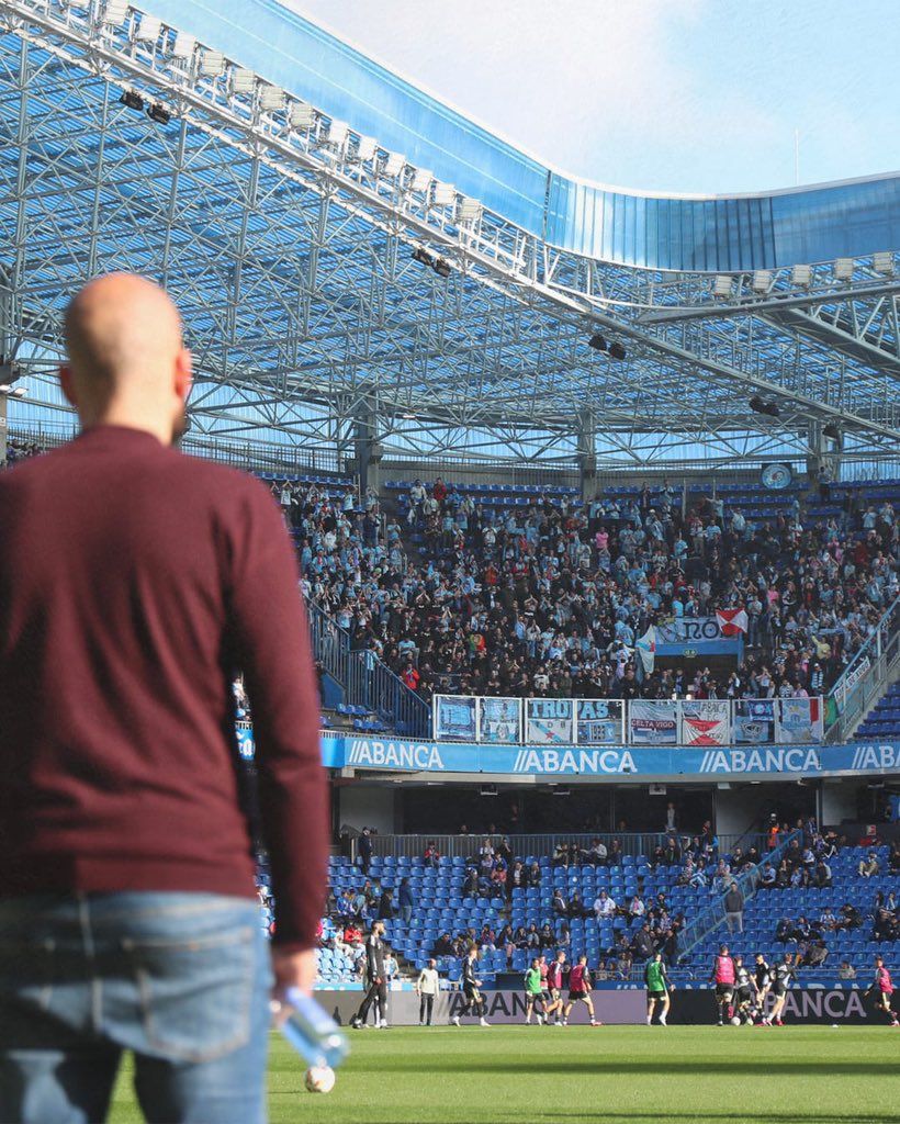 Claudio Giráldez en Riazor.