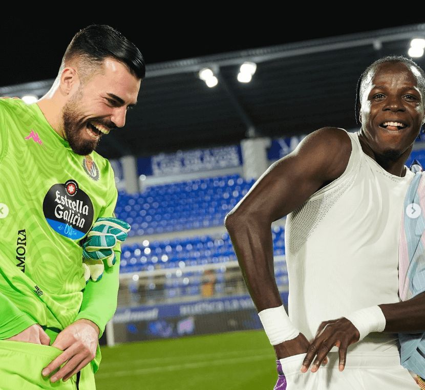 Guilherme Fernandes y Amath Ndiaye se guardan os tres puntos conseguidos en El Alcoraz en el bolsillo.