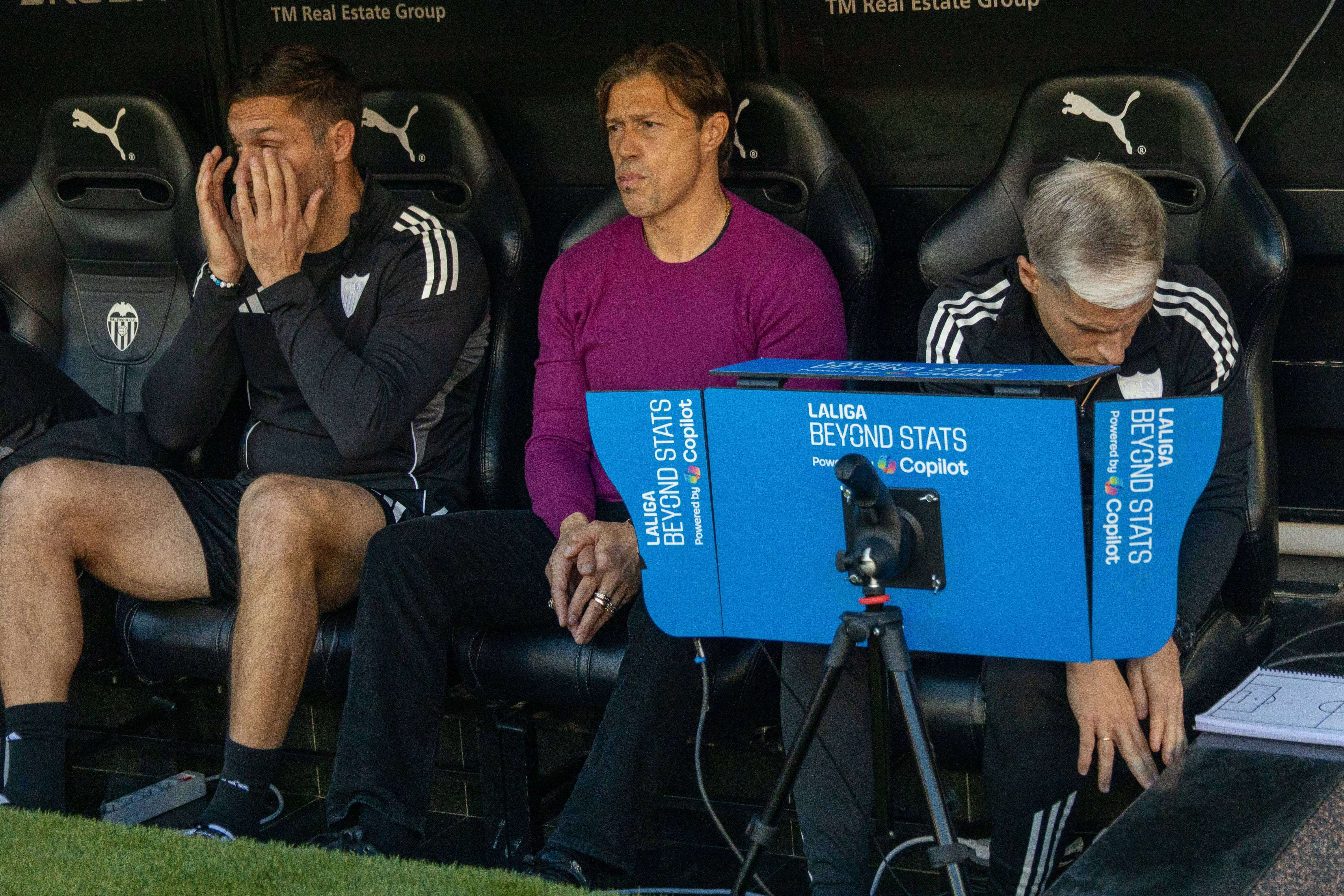  Matías Almeyda, ante el Valencia.