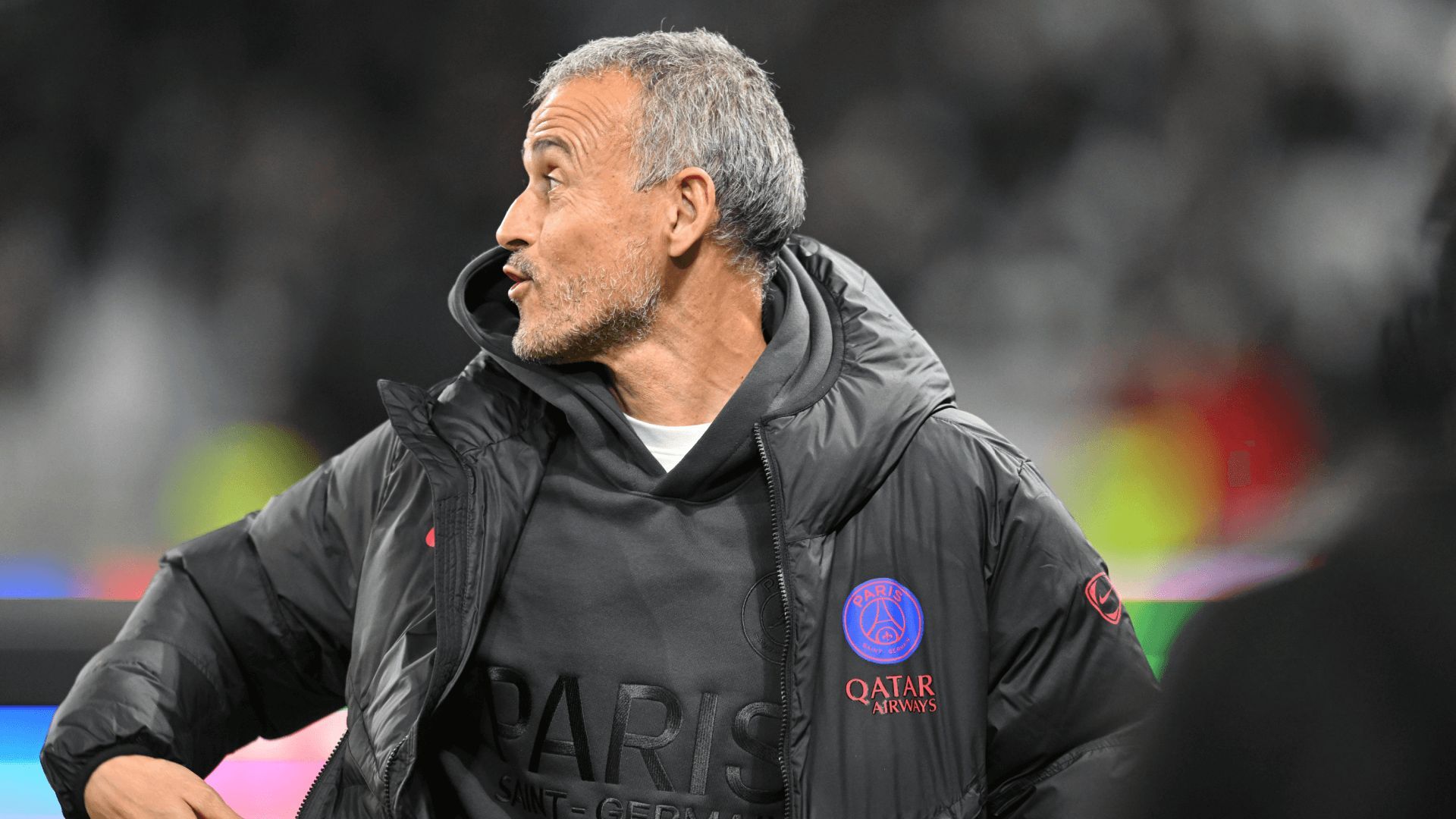  Luis Enrique, en un partido del PSG.