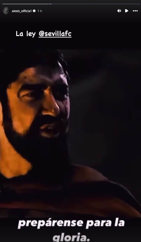  La storie compartida por Alexis Sánchez en sus redes sociales.