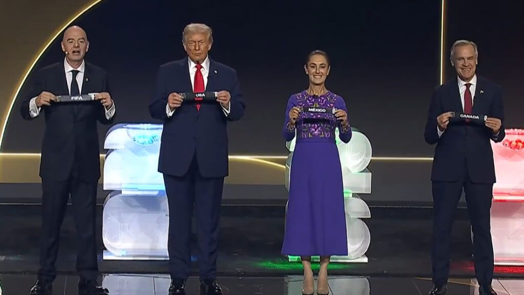 Imagen del sorteo del Mundial 2026 (Captura de 'La 1')