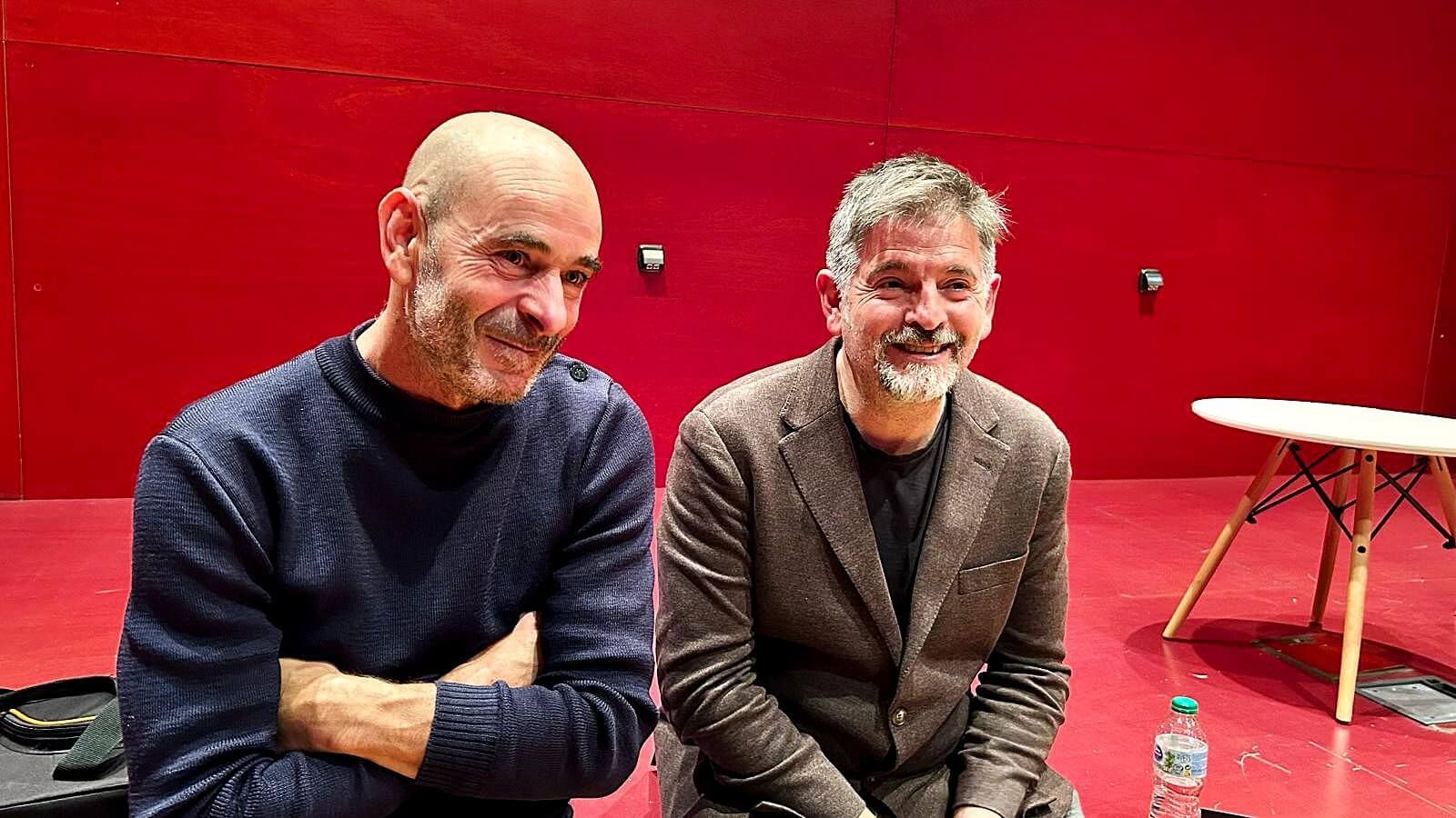  Mikel Urdangarin y Unai Basurko, dos amigos unidos por el mar y la música que presentaron 'Itsasora' en el Bilbao Mendi Film.