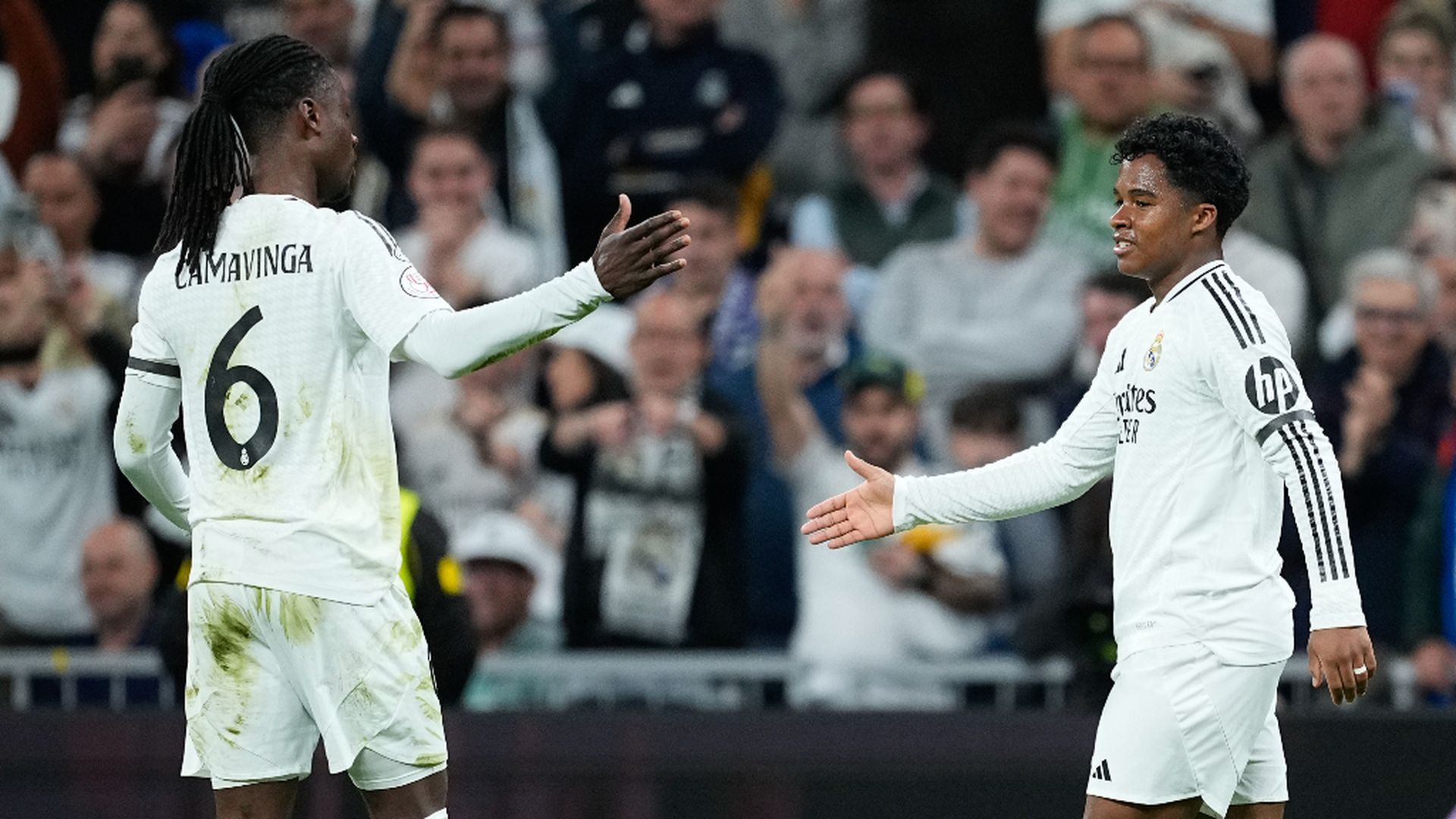 Endrick y Camavinga en un partido del Real Madrid