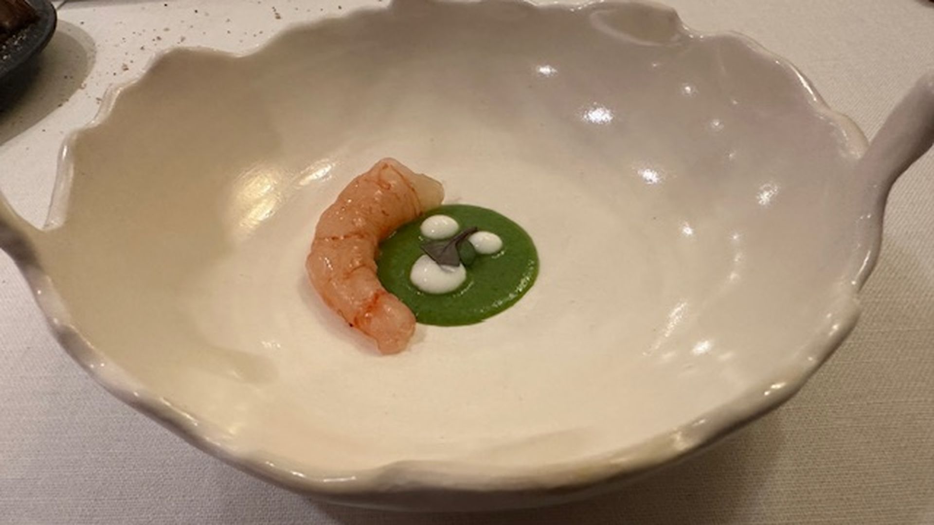 Gamba con beurre blanc