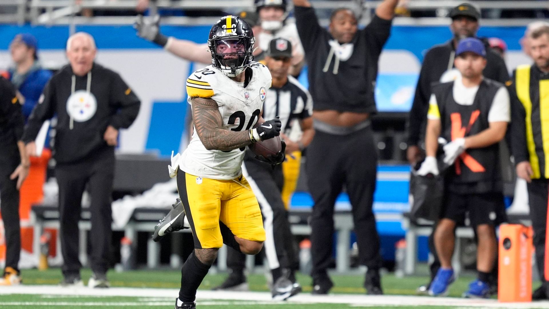 Jaylen Warren, jugador de los Pittsburgh Steelers