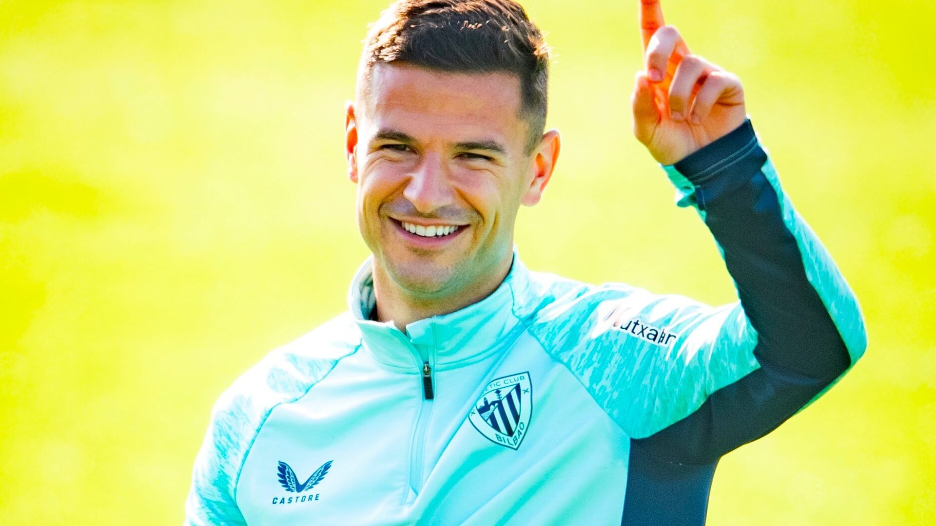 Gorka Guruzeta en un entrenamiento en Lezama