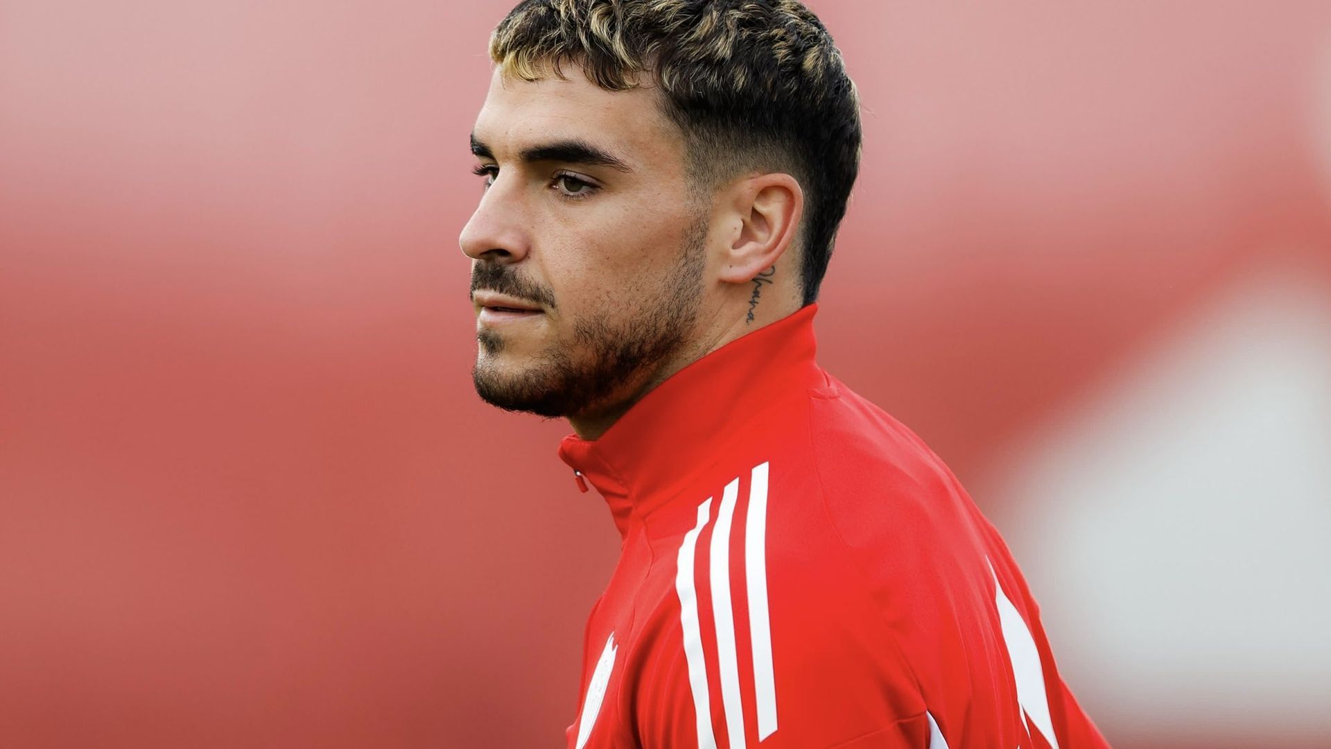 Isaac Romero, en el entreno de este sábado. Isaac Romero, en el entreno de este sábado.