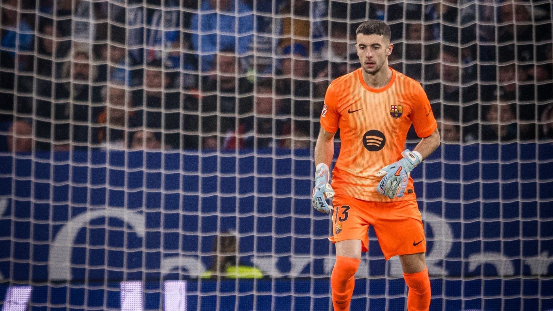 Joan García, en el Espanyol-Barça