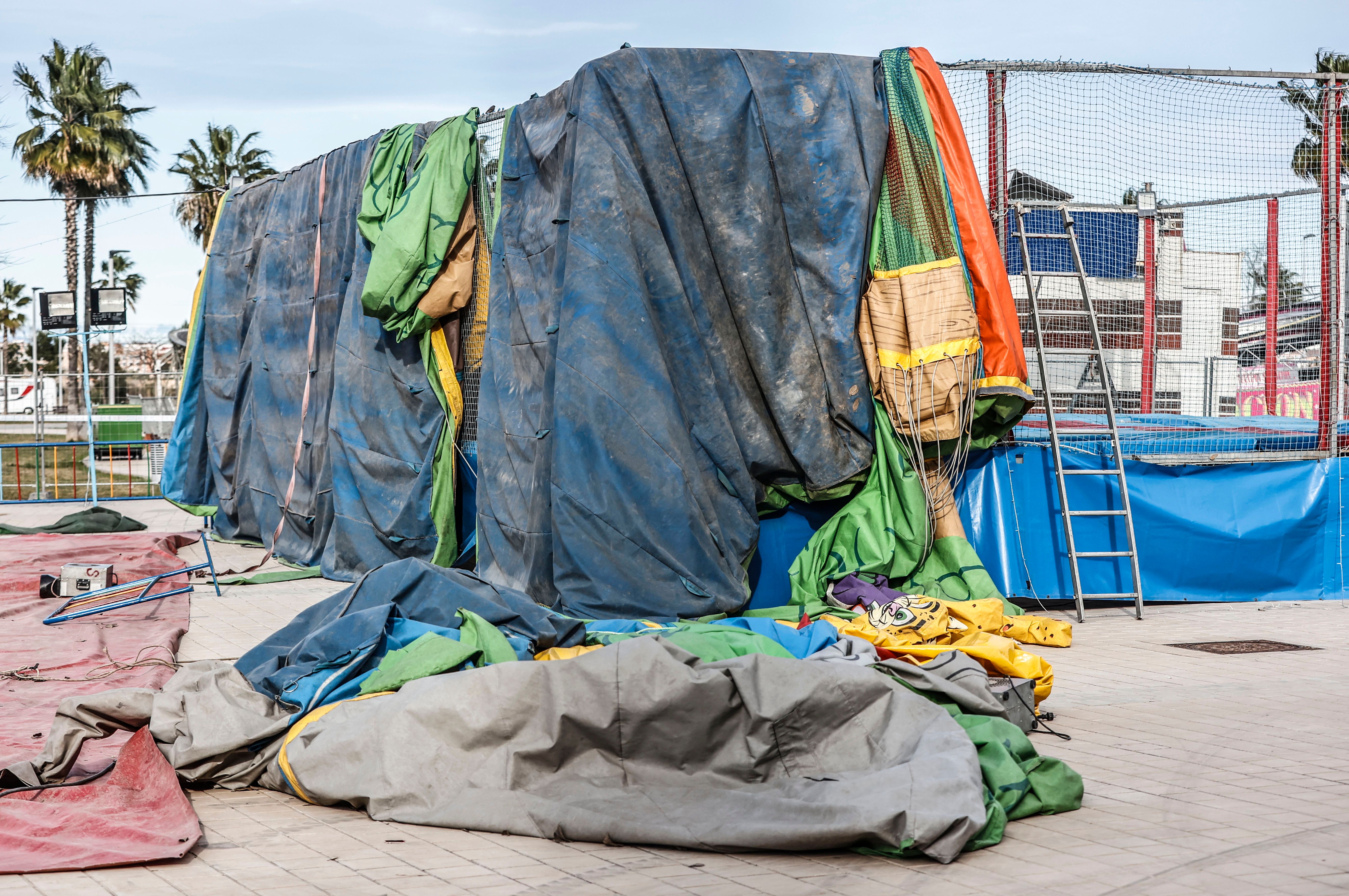 Castillo hinchable de Mislata, tras el accidente