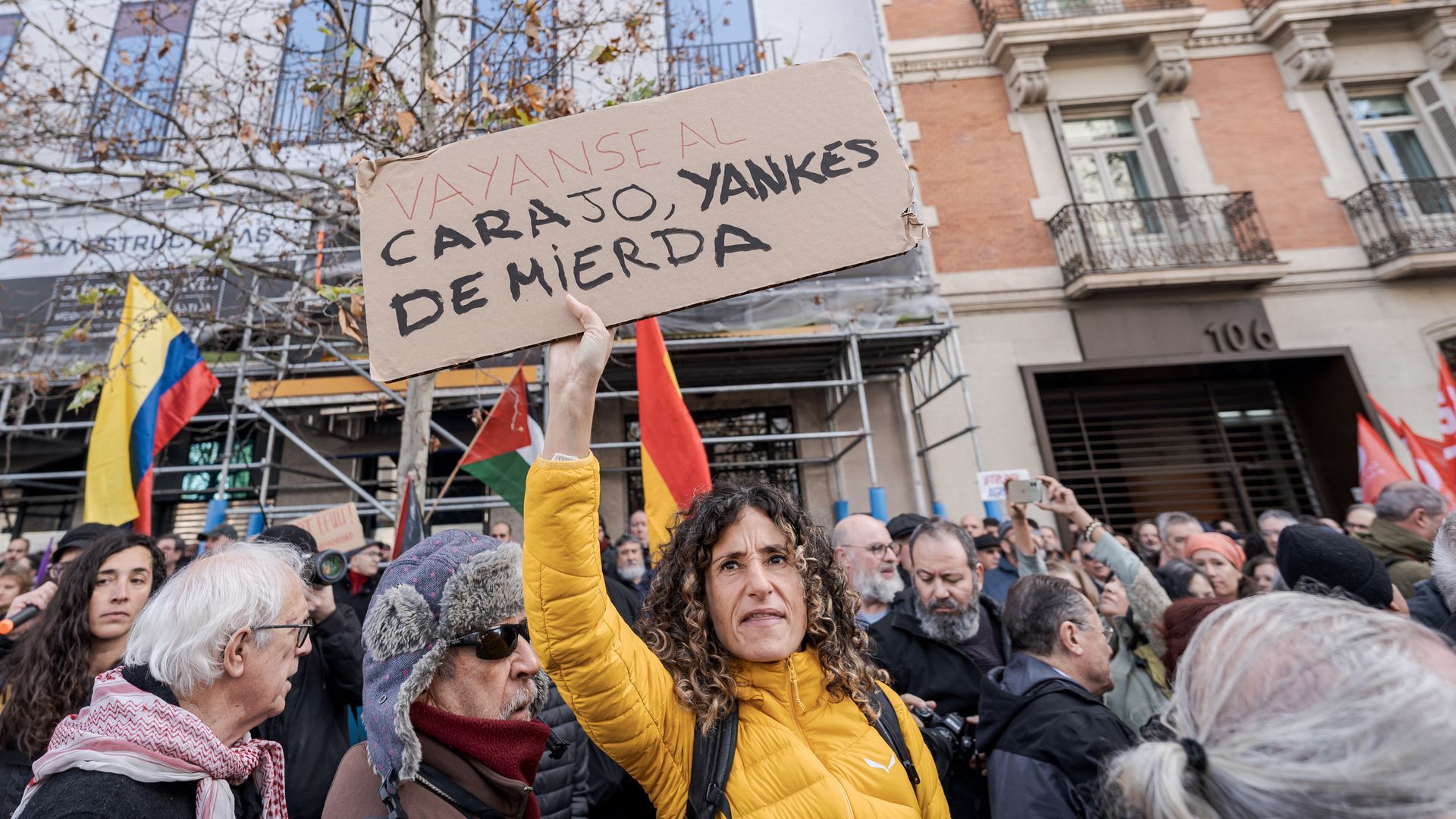 Concentración en Madrid contra la agresión de EEUU a Venezuela