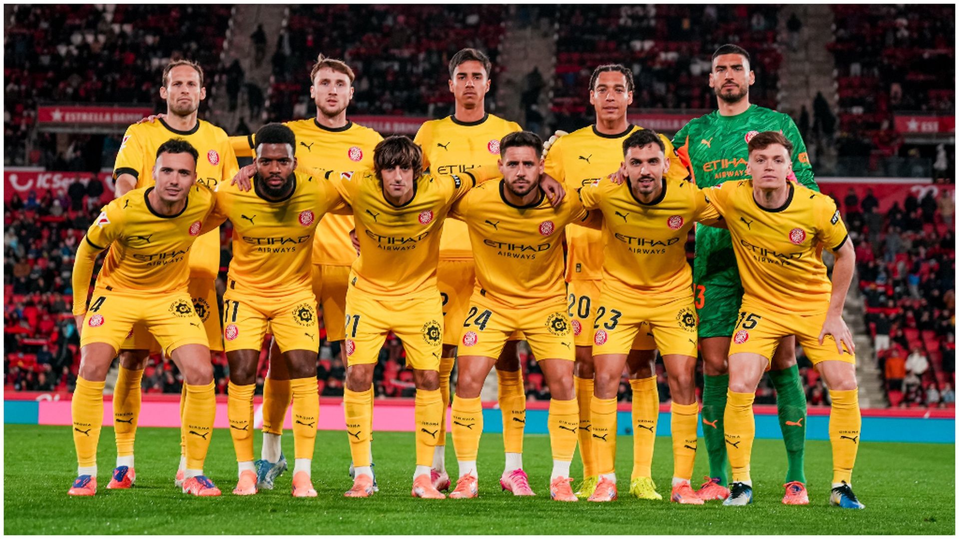 El once titular del Girona ante el Mallorca