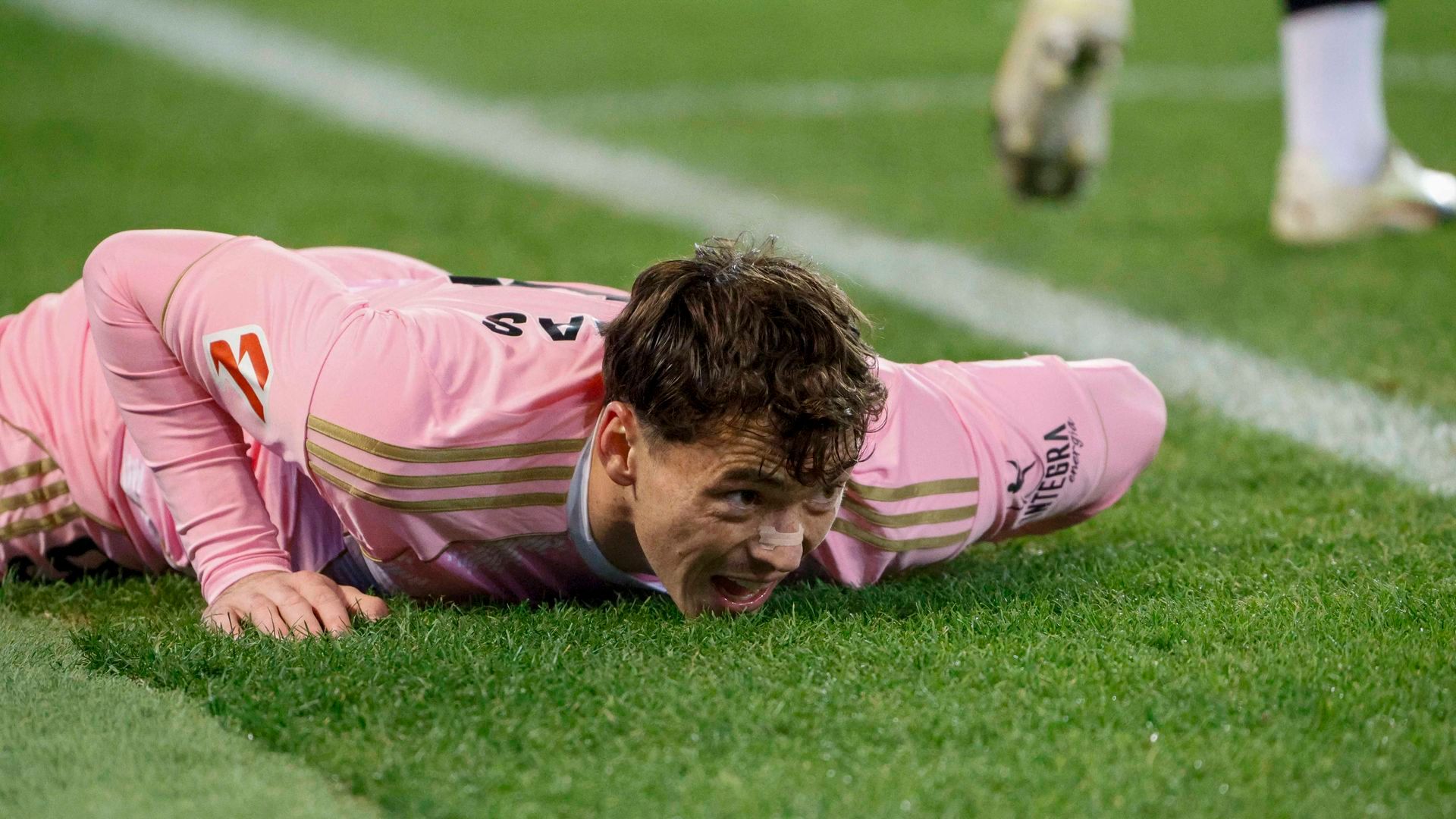 Fede Viñas se lamenta en el Alavés-Real Oviedo