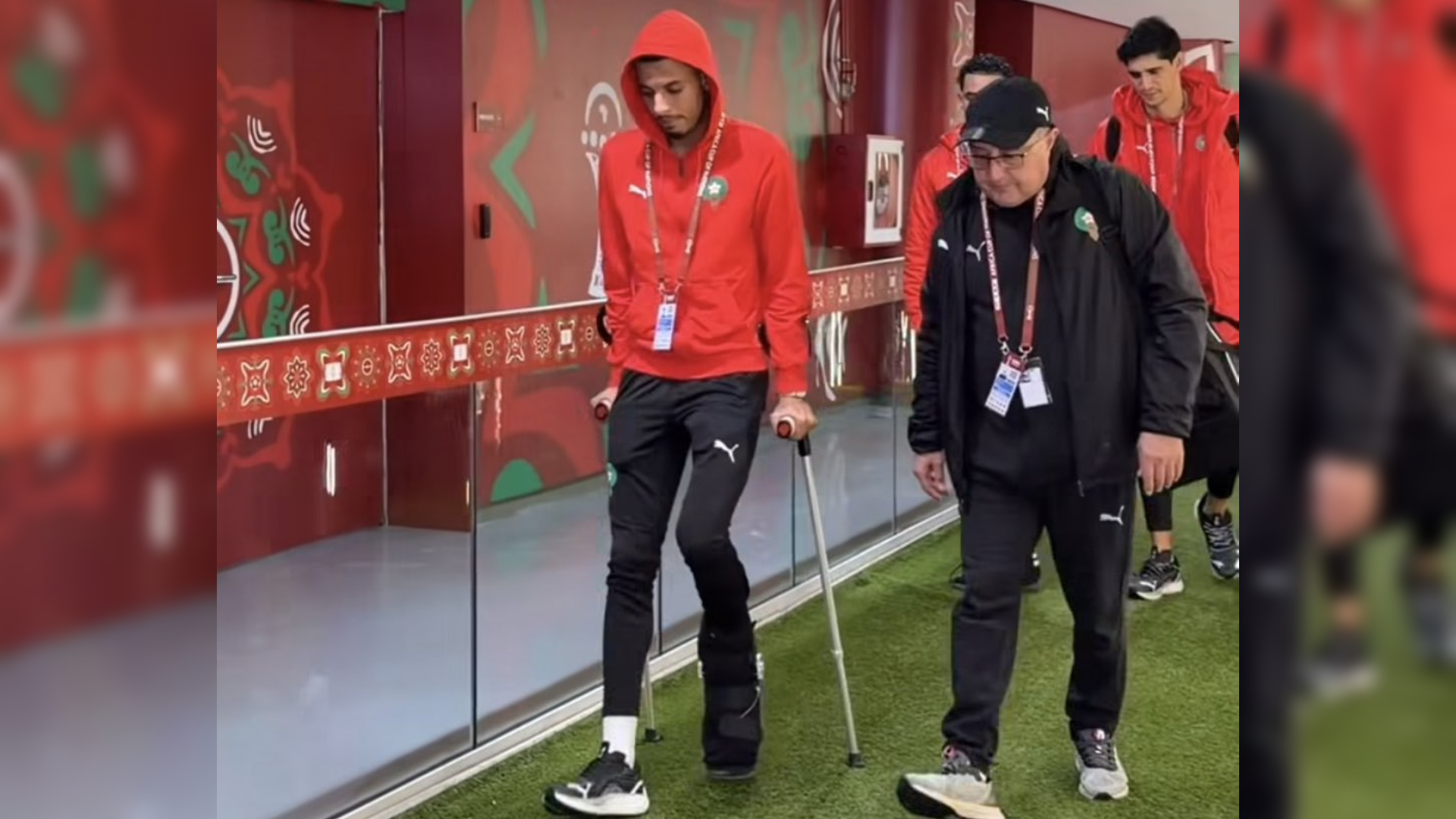 Ounahi, en muletas con Marruecos