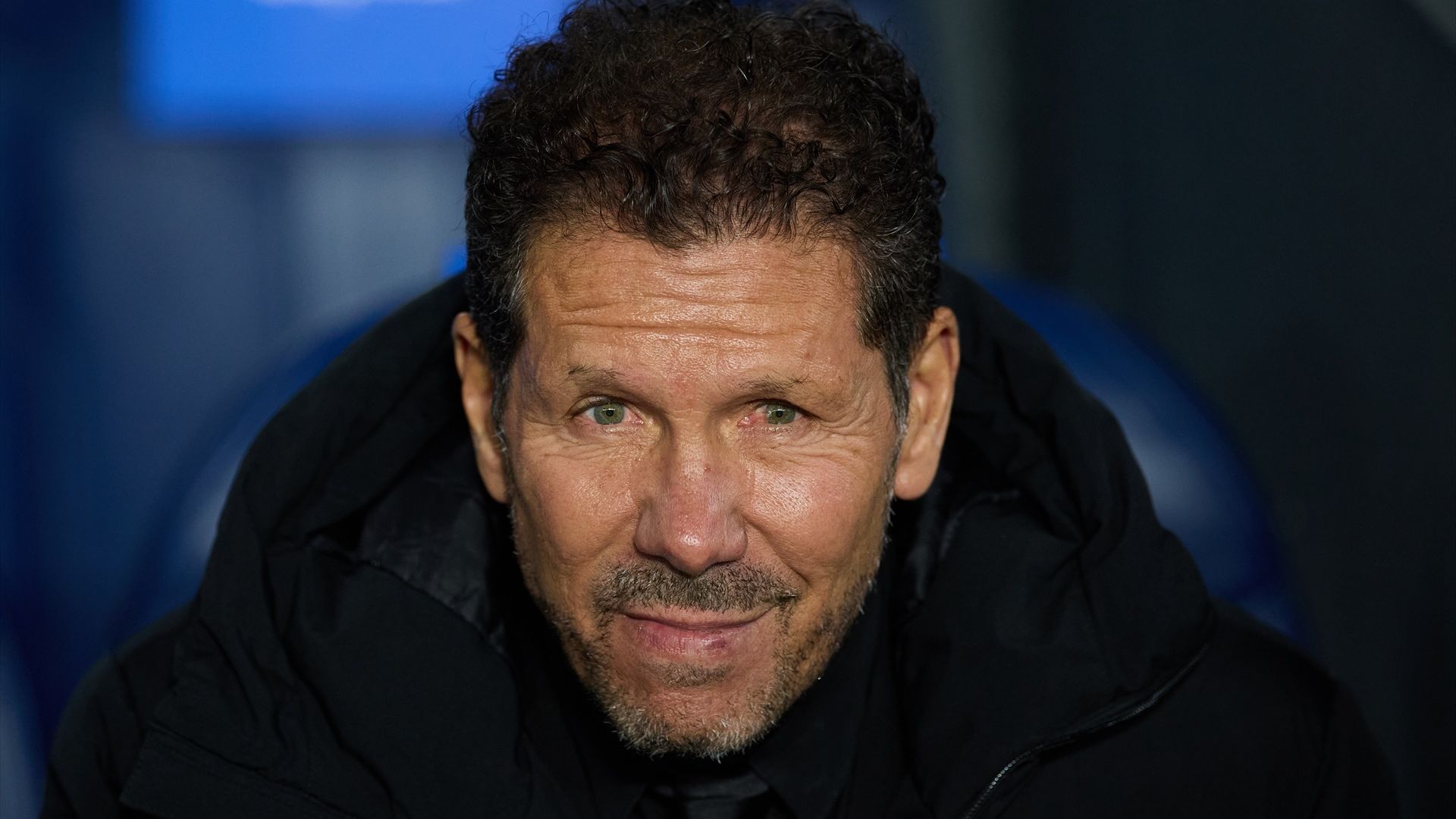 Simeone, en el Real Sociedad-Atlético de Madrid