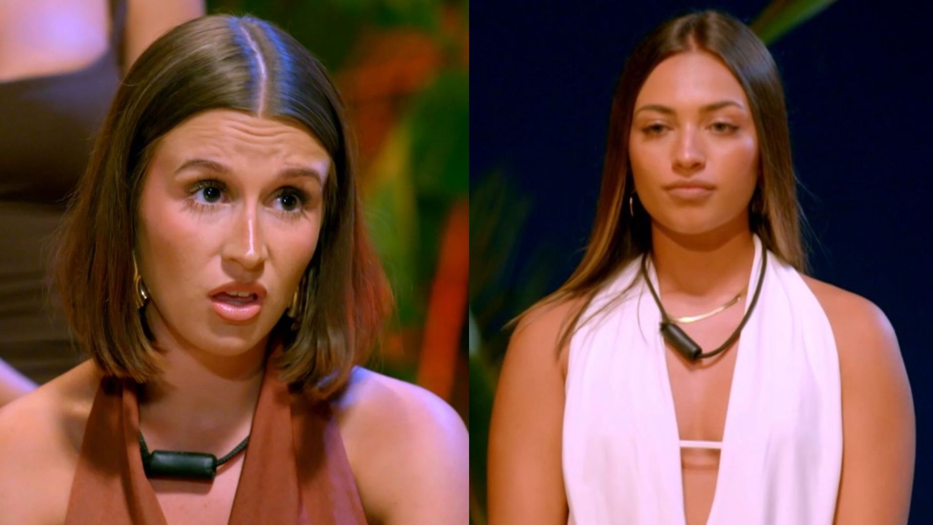 Cruce de reproches y gritos entre Sandra y Mara en la hoguera de solteras de 'La isla de las tentaciones 9': "¡'Bajunaca'!"