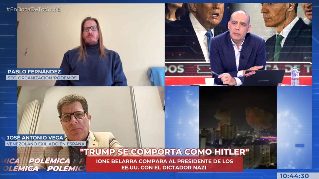 La respuesta de Pablo Fernández a un venezolano exiliado al justificar la detención de Nicolás Maduro: "Quien lo defienda, se equivoca gravemente"