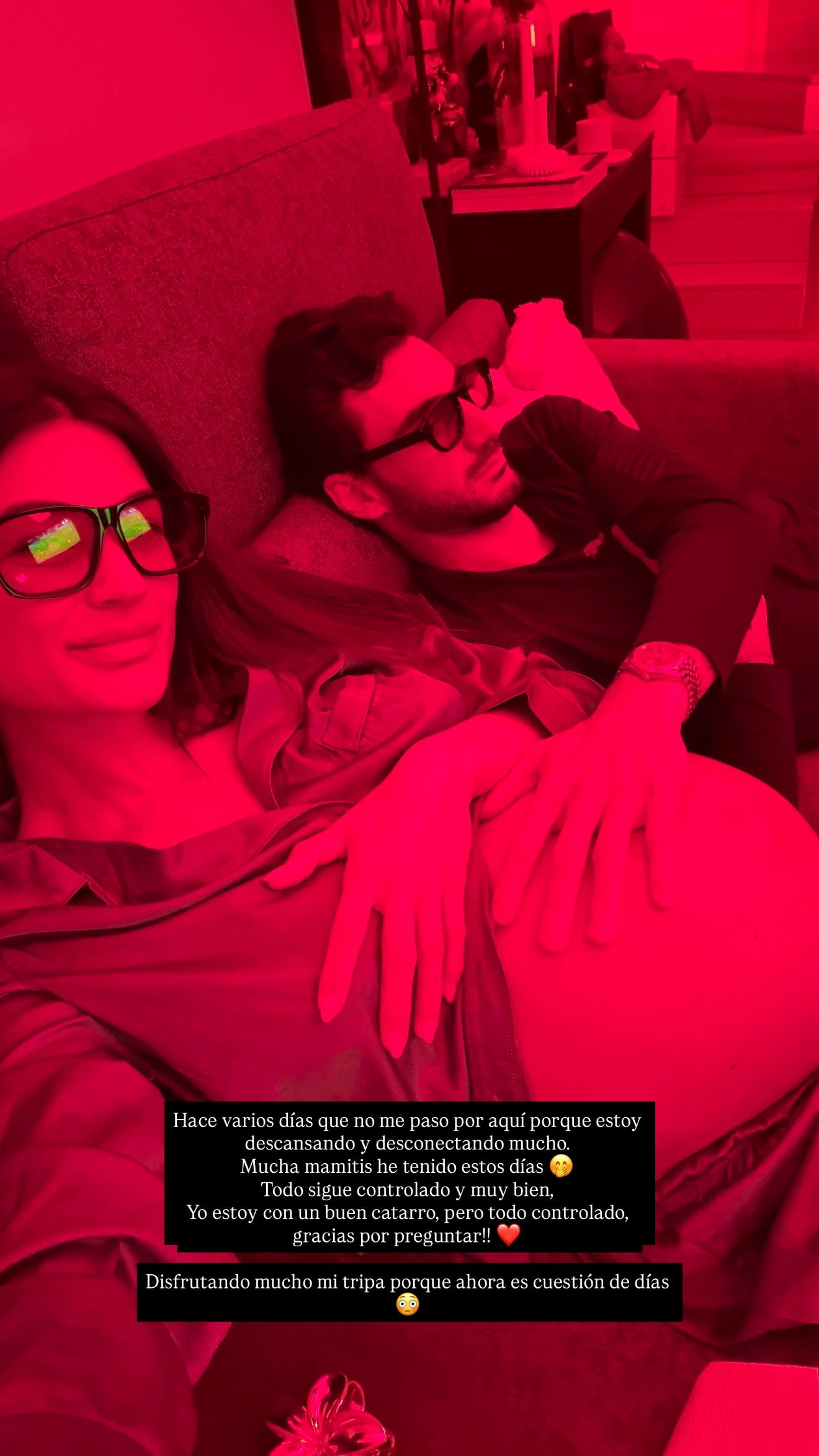 Estela Grande y su pareja