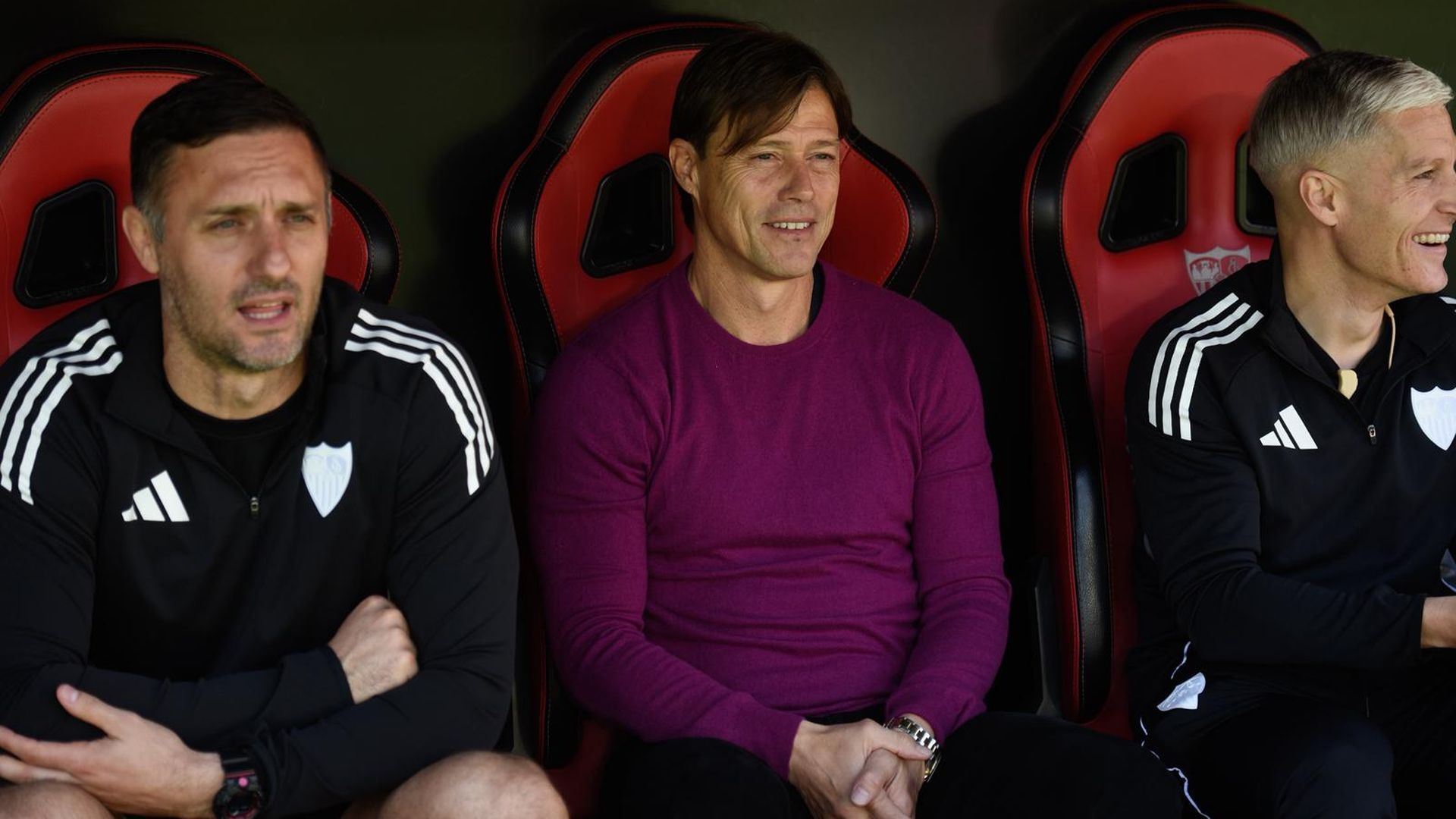 Matías Almeyda, en el Sevilla-Real Oviedo de la jornada 16