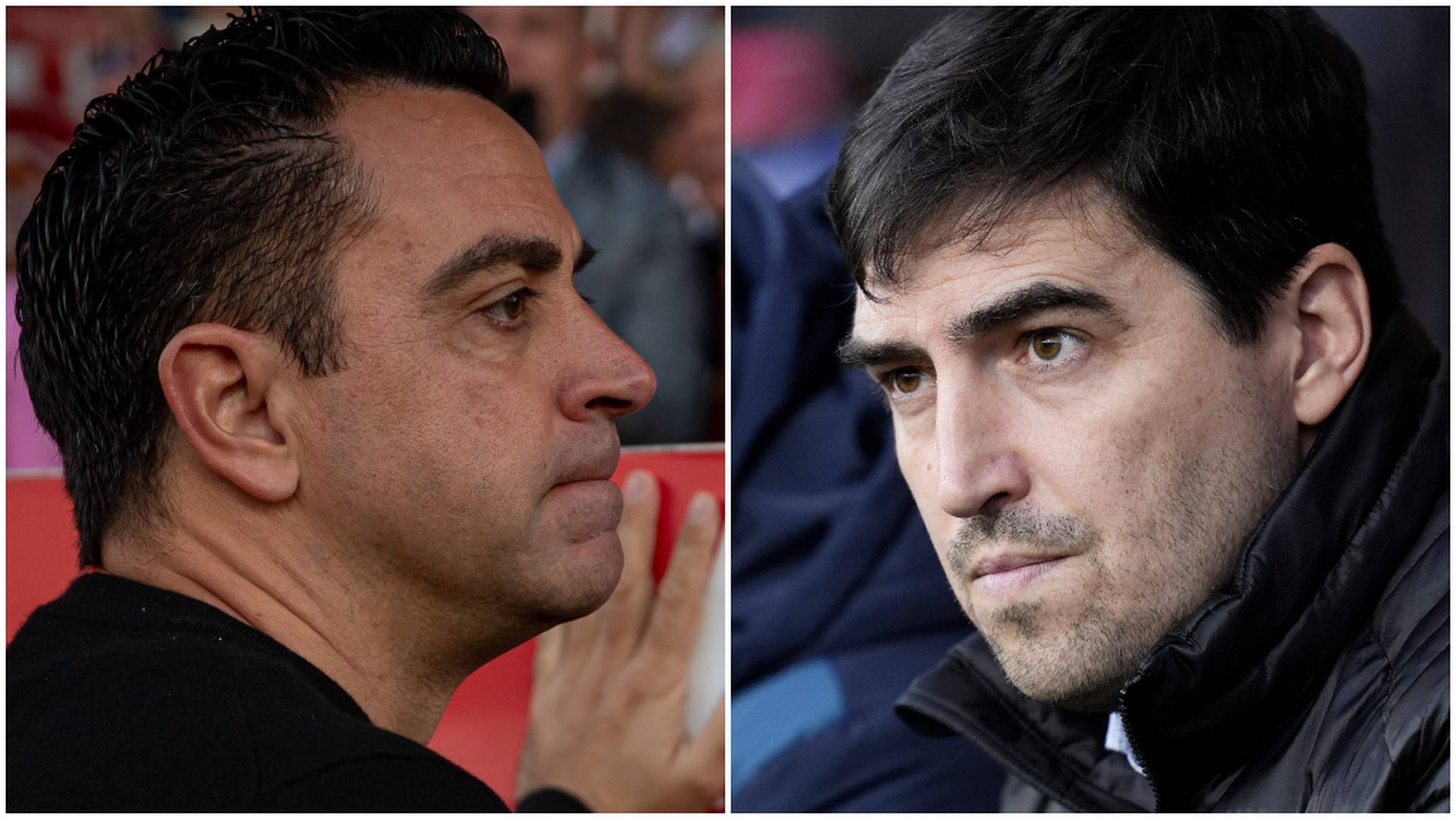 Xavi y Andoni Iraola, en los banquillos